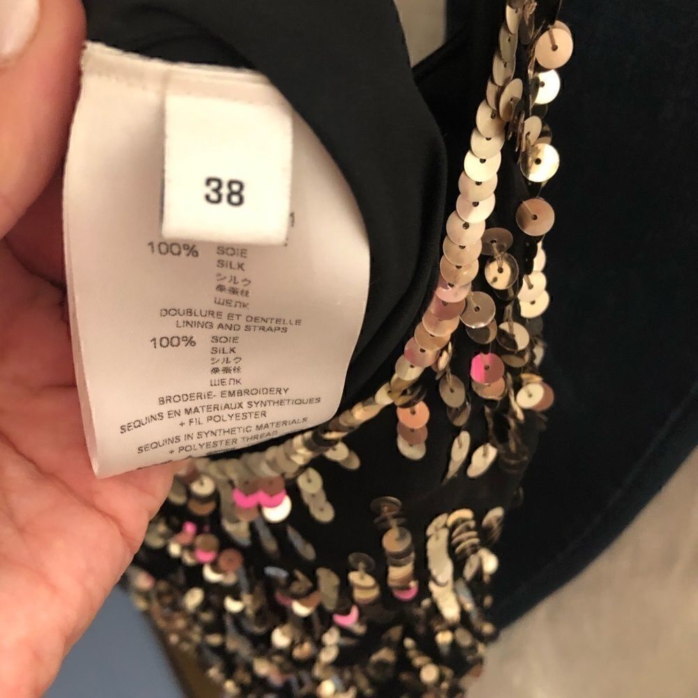 Givenchy black and gold sequin cami NWT sz 38’ - Picture 4 of 4